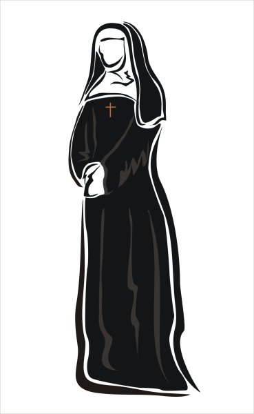 Монахиня рисунок