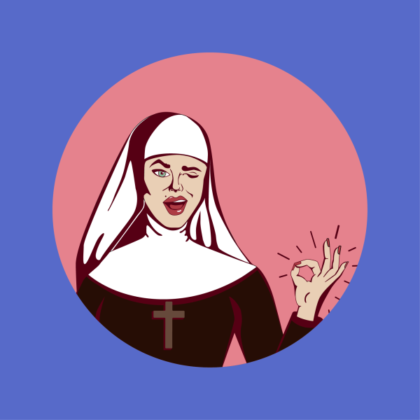 Монахиня рисунок