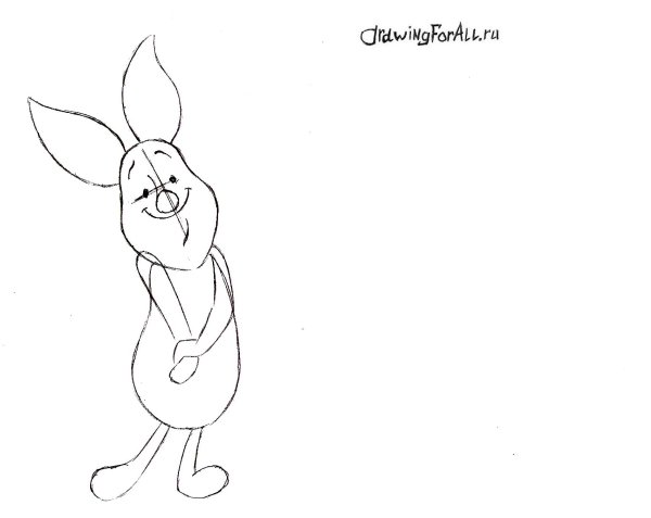 Поэтапное рисование пятачка