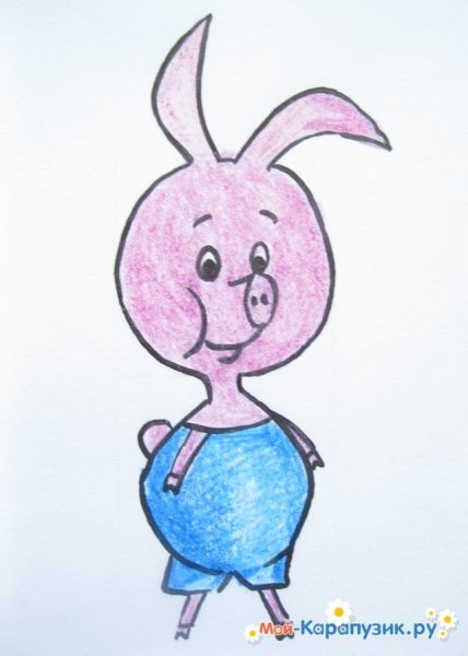 Пятачок нарисовать