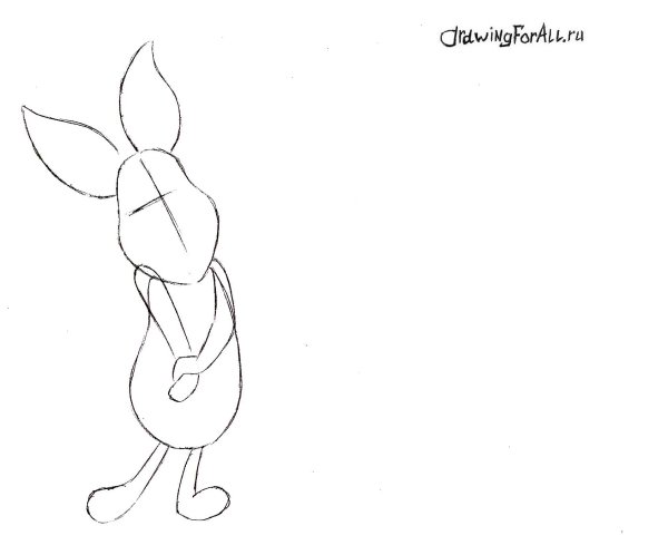 Поэтапное рисование пятачка