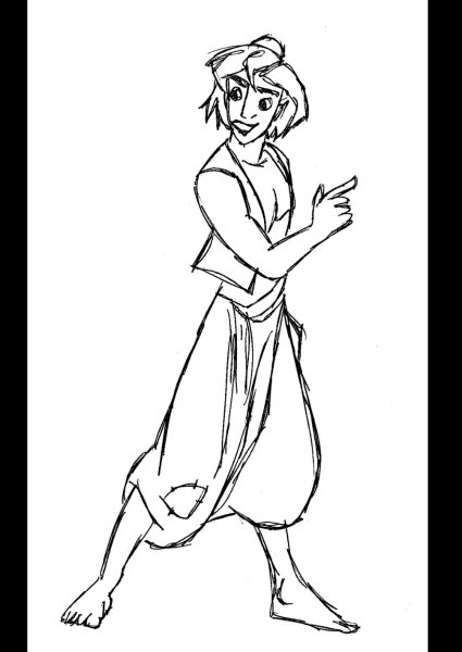 Алладин для срисовки