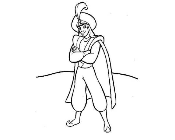 Волшебная лампа Аладдина раскраска