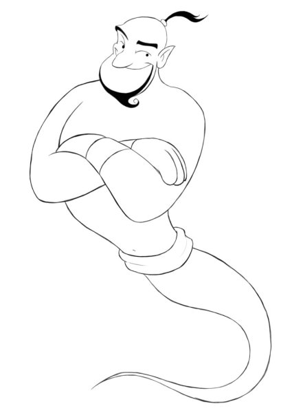 Волшебная лампа Аладдина раскраска