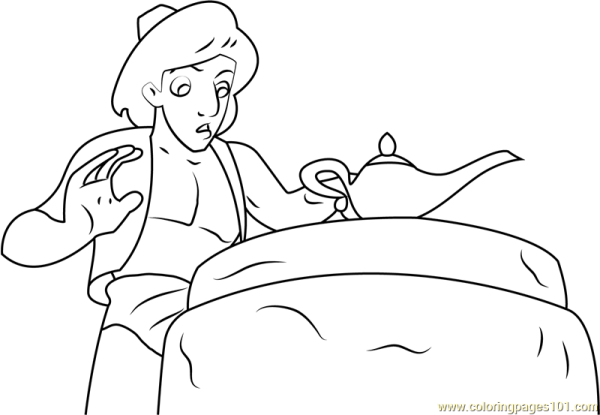 Персонажи Диснея раскраска алладин