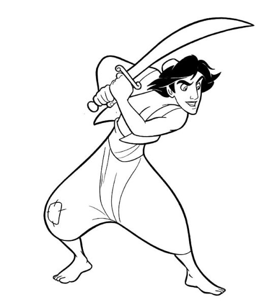 Раскраски для девочек алладин и Жасмин