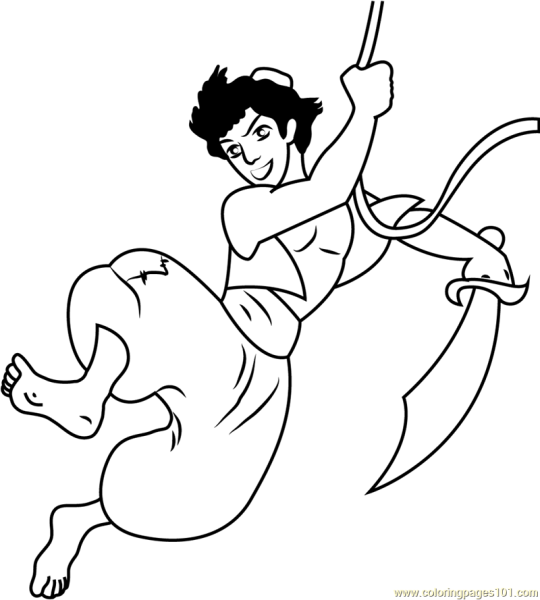 Раскраски из мультфильмов Диснея Джинни