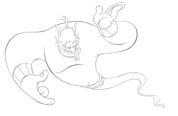 Джинни Аладдин рисуем