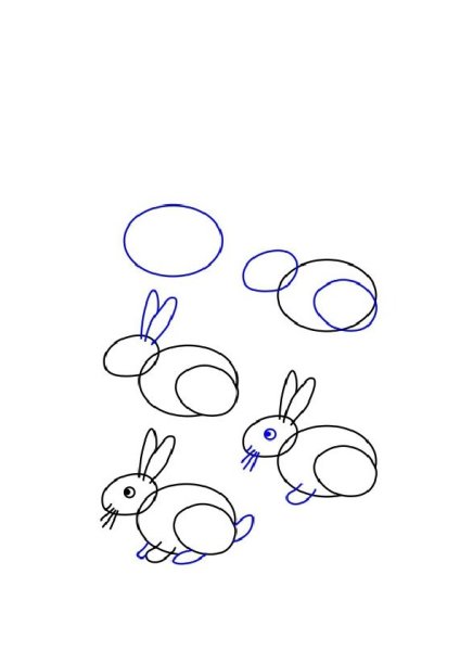Рисование зайчика