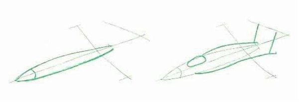 Боинг 747 рисунок поэтапно