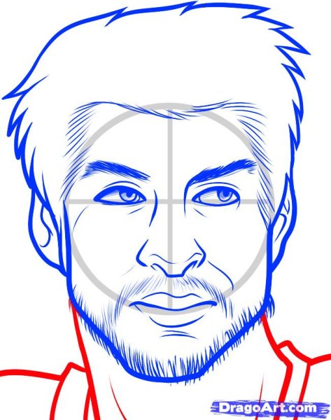 Портрет мужчины карандашом для начинающих c щетиной