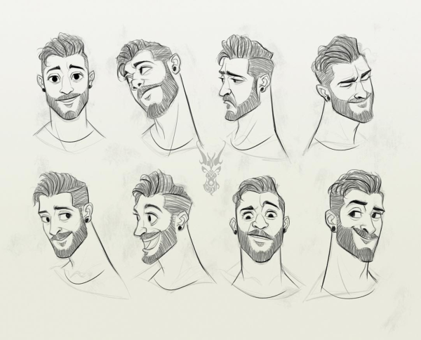 Схема стрижки бороды машинкой