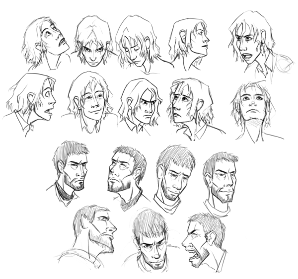 Скетчи персонажей