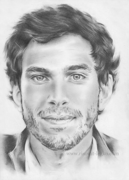 Мужской портрет карандашом