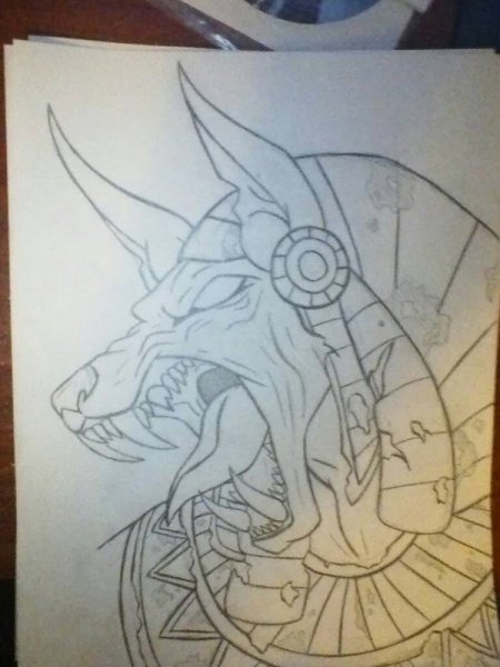 Анубис карандашом