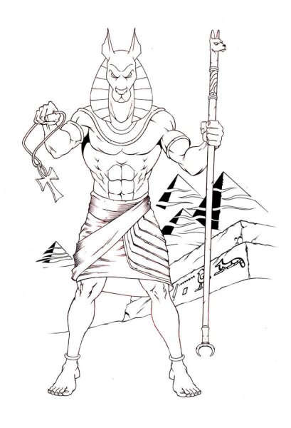 Анубис для срисовки