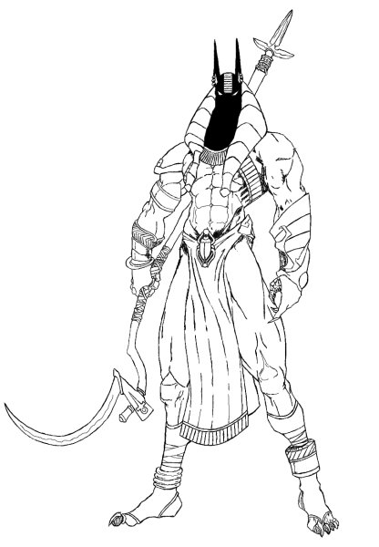 Анубис раскраска