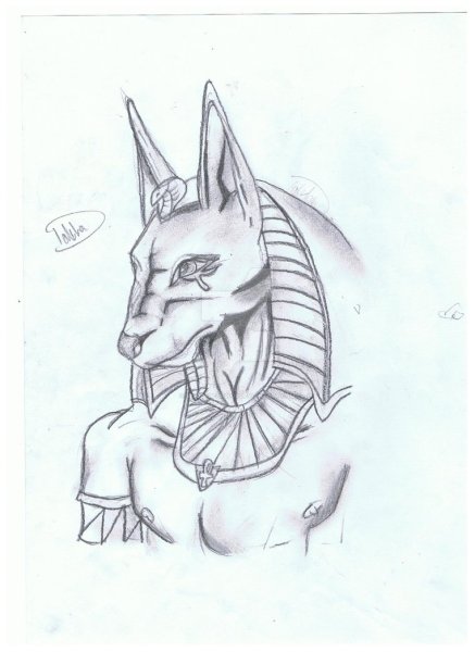 Египетский Бог Анубис рисунок