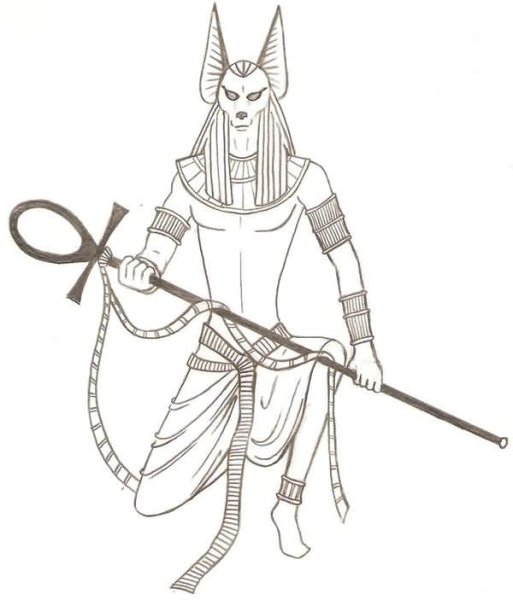 Анубис рисунок