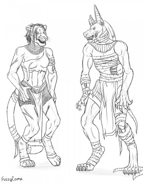 Египетские боги Анубис древний рисунок