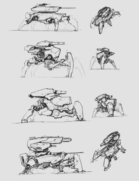 Скетч роботы боевые