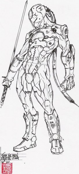 Киборг карандашом