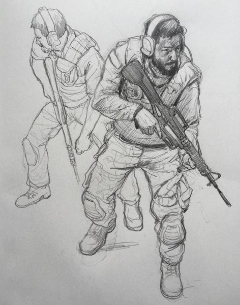 Солдат набросок