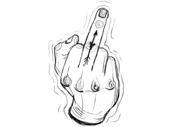 Нарисованный фак