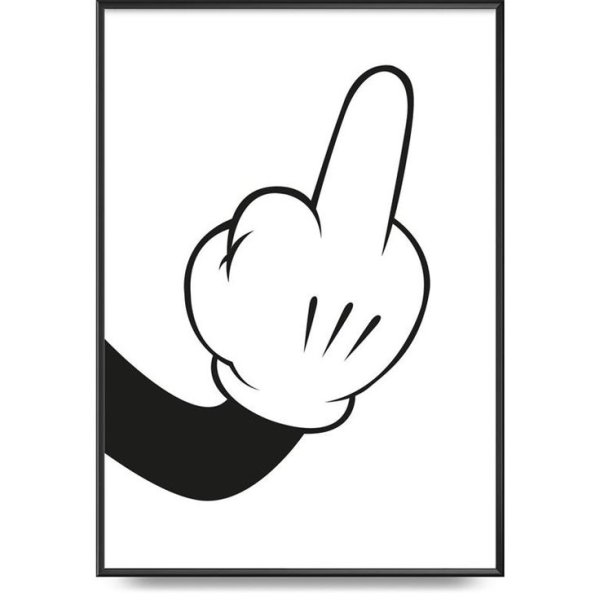 Микимаус средний палец