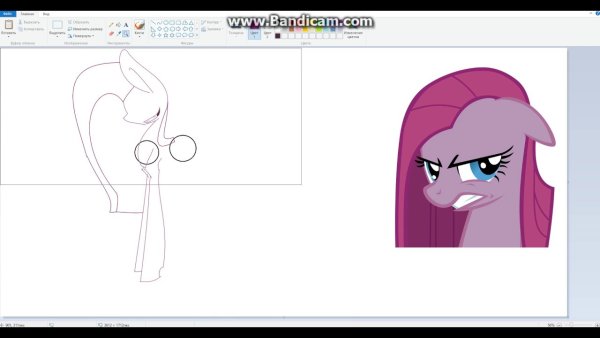 Рисунки пони Пинкамина по клеткам