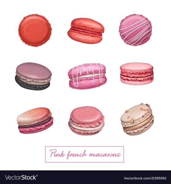 Розовые макарунс вектор
