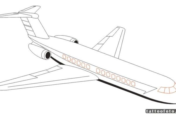 Картинки самолёта для срисовки