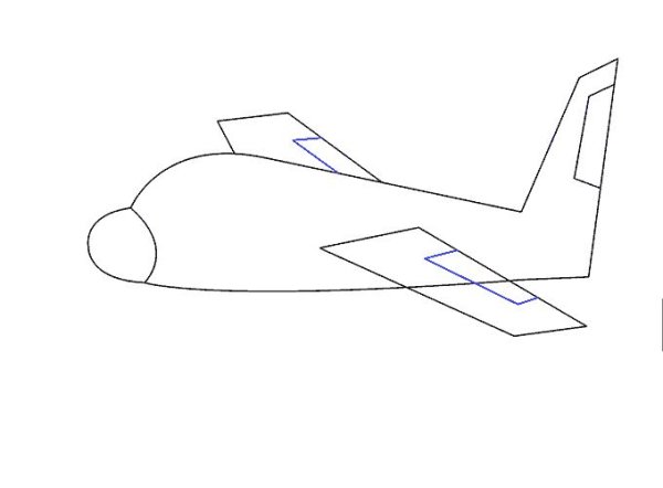 Схематический рисунок самолета