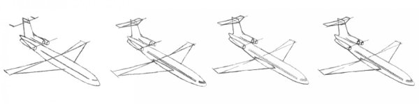 Пассажирский самолет поэтапно