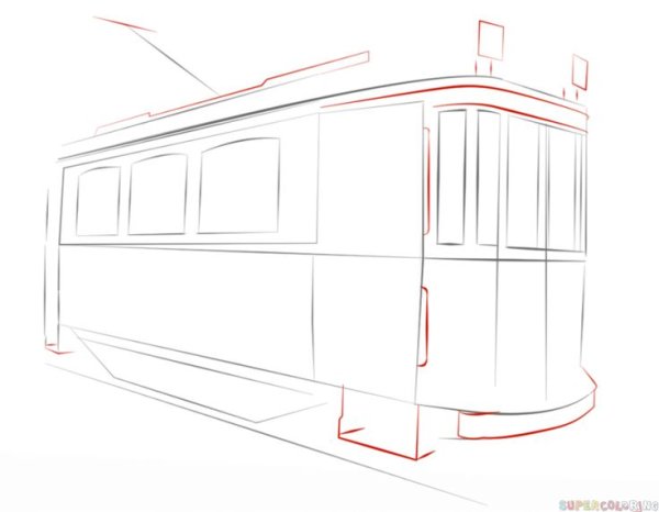 Трамвай карандашом