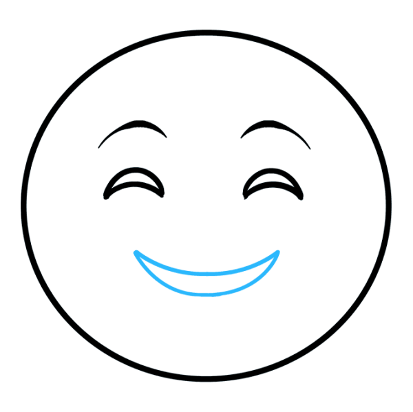 Улыбаться нарисованная