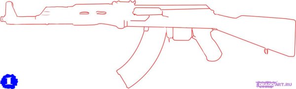 АК 47 карандашом