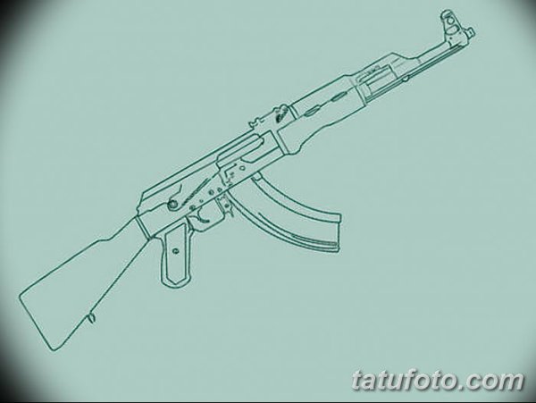 Нарисовать автомат Калашникова