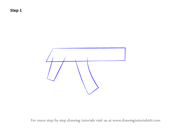 Нарисовать АК-47 поэтапно