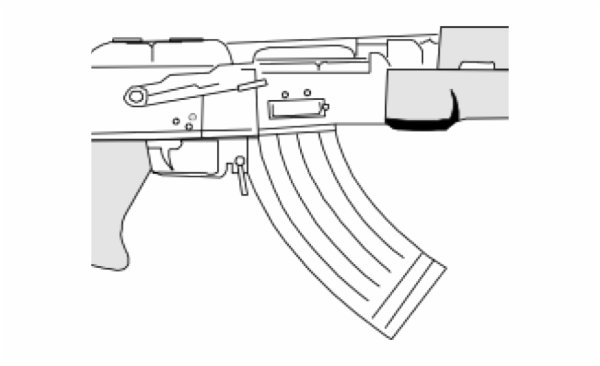Автомат Калашникова АК-47 чертеж