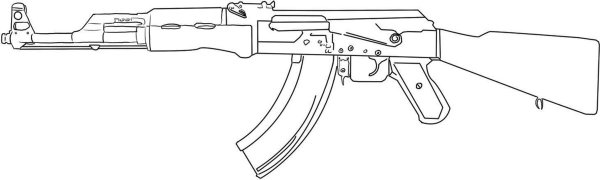 Чертёж автомат AK 47