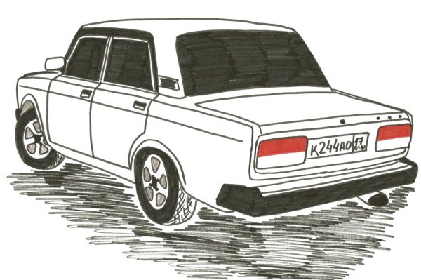 Рисунки Жигули ВАЗ 2107