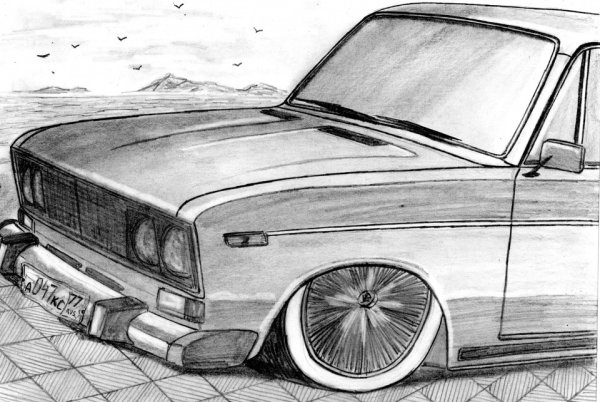 Шестерка рисунок