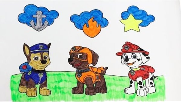 Трафарет Маршала Щенячий патруль