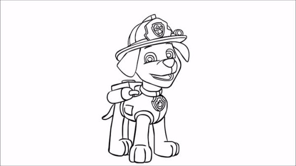 Гонщик Щенячий патруль карандашом