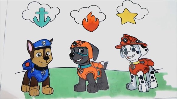 Маршал патруль раскраска