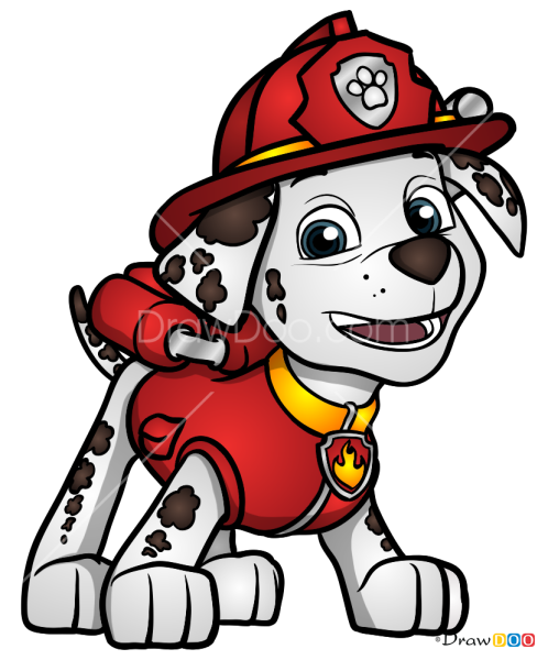 Гонщик Щенячий патруль для срисовки