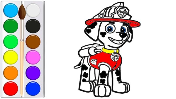 Разукрашка Щенячий патруль