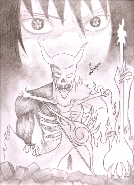 Нарисовать Сусано Итачи