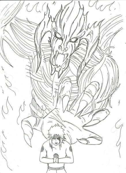 Раскраски Наруто Susanoo